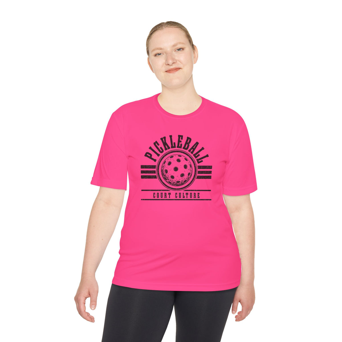Pickleball Court Culture Tee — Vintage Pickleball Graphic Moisture-Wicking Shirt