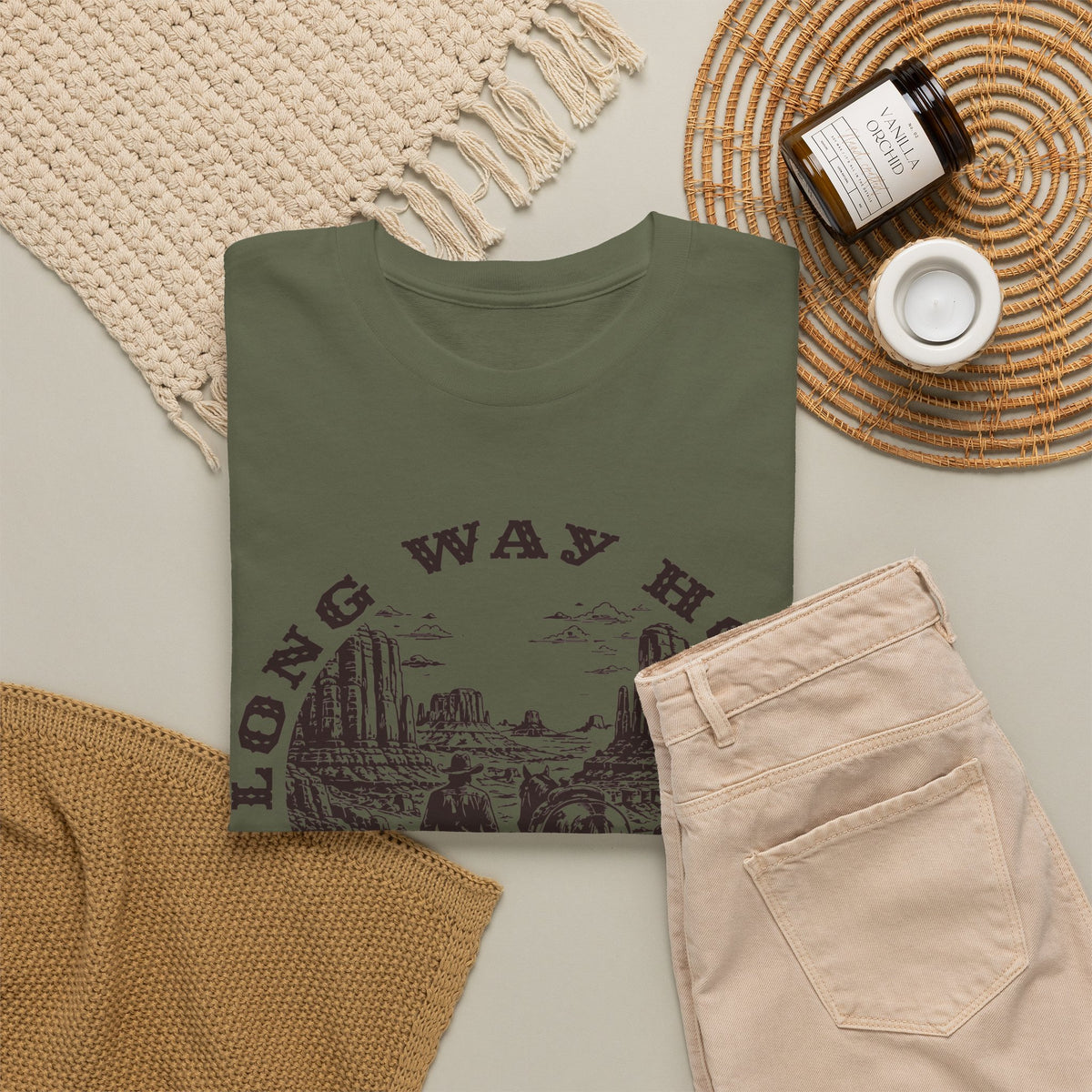 Long Way Home T‑Shirt — Vintage Cowboy Western Graphic Tee