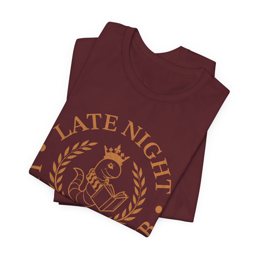Late Night Literary Club T‑Shirt — Book Lover Graphic Tee