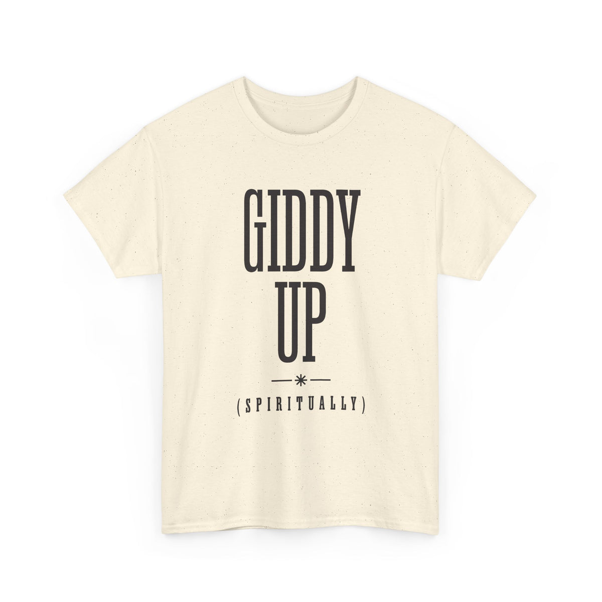 Giddy Up (Spiritually) Tee — Pink Graphic Western-Inspired Shirt