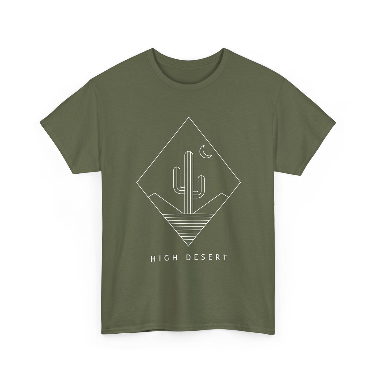 High Desert Cactus Tee — Minimal Desert Graphic T-Shirt