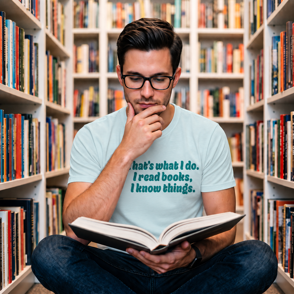 Reader Vibes T‑Shirt — "That's what I do. I read books, I know things."