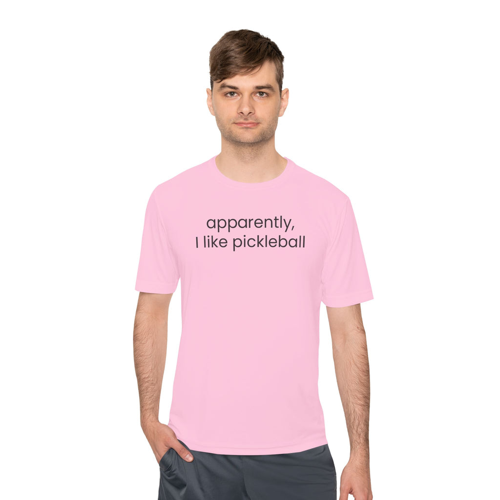 apparently, I like pickleball tee - minimalist moisture-wicking shirt