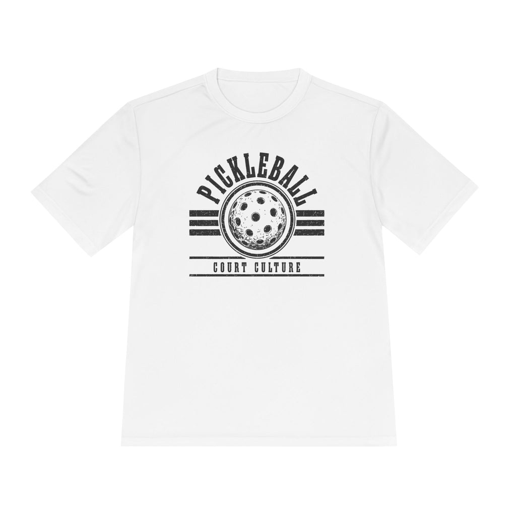 Pickleball Court Culture Tee — Vintage Pickleball Graphic Moisture-Wicking Shirt