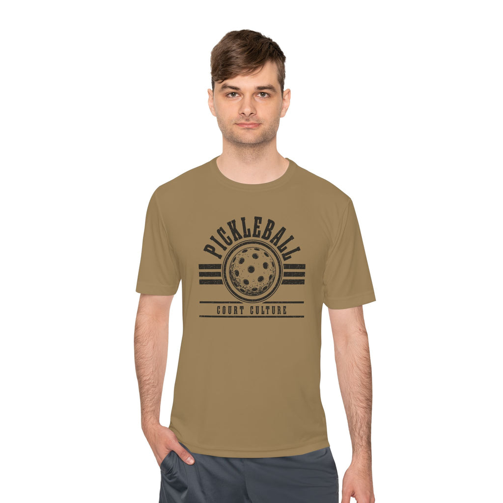 Pickleball Court Culture Tee — Vintage Pickleball Graphic Moisture-Wicking Shirt