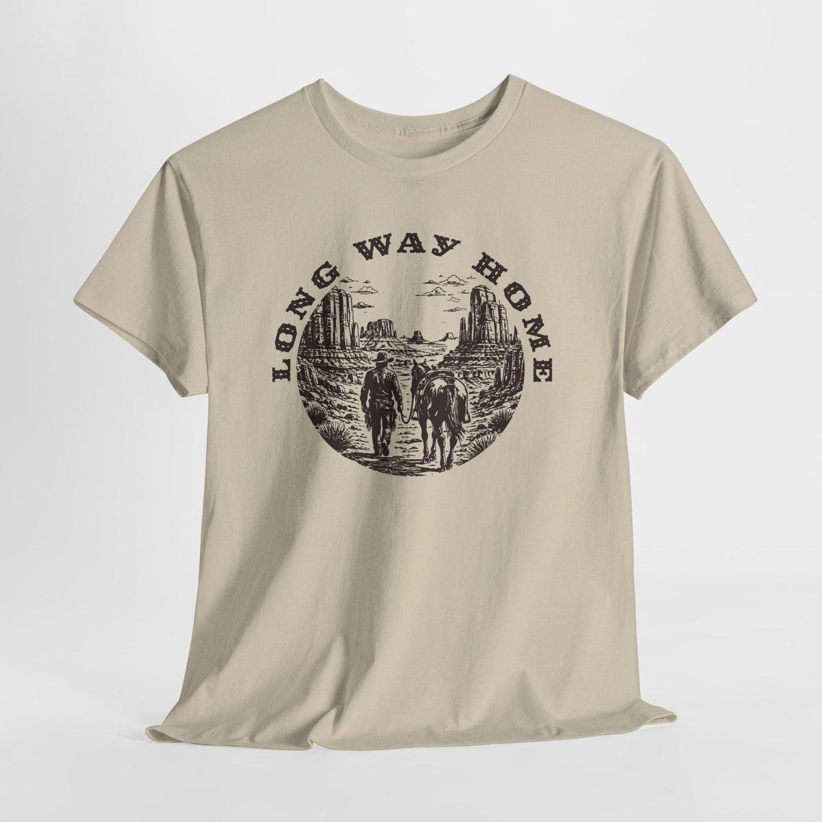 Long Way Home T‑Shirt — Vintage Cowboy Western Graphic Tee